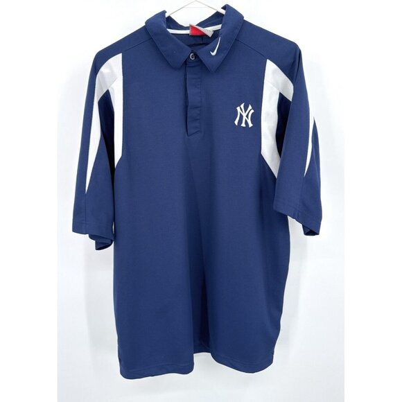Nike Team New York Yankees MLB Polo Shirt Men’s Size Large Vintage - Picture 1 of 6